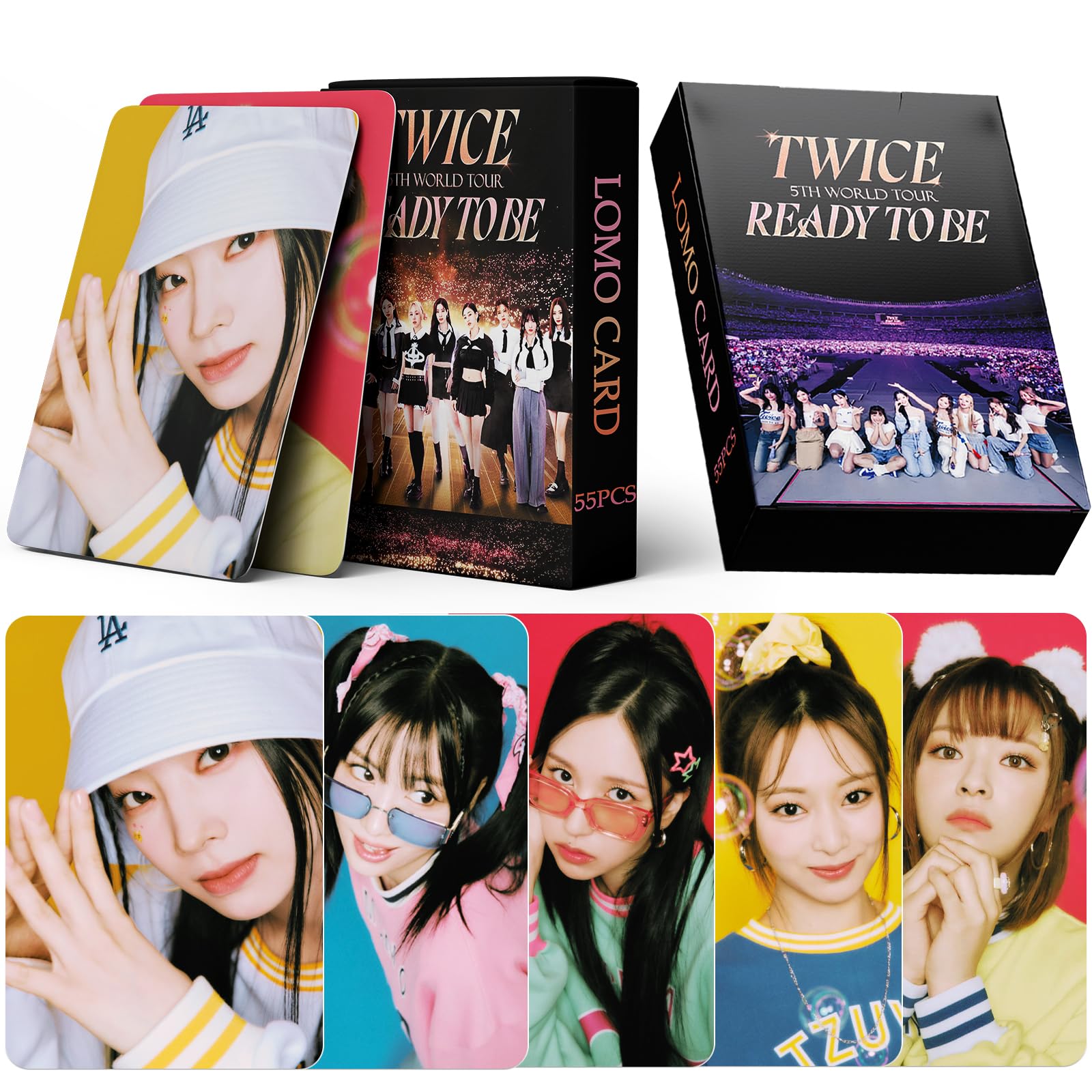 PYAJUU TWICE Photo Cards 55pcs TWICE READY TO BE WORLD TOUR